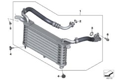 Масляный радиатор для MOTO K46 S 1000 RR 12 (0524,0534) 0 (схема запасных частей)