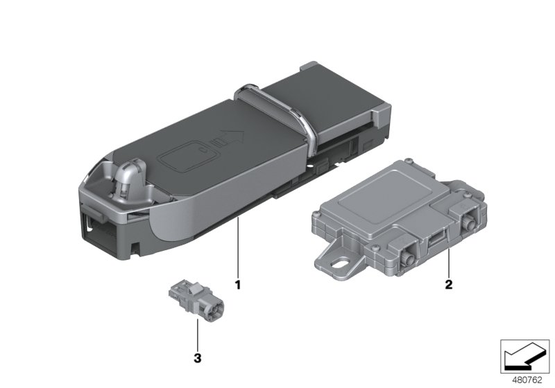 Детали телефония беспроводная зарядка для BMW F80N M3 S55 (схема запчастей)