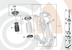 Ремкомплект опорного подшипника для BMW F13N 650i N63N (схема запасных частей)