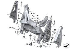 Механизм регулировки ветрозащитн.щитка для BMW K49 S 1000 XR (0D03, 0D13) 0 (схема запасных частей)