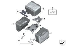 Багажная система R 1200 GS для BMW K50 R 1200 GS 17 (0A51, 0A61) 0 (схема запасных частей)