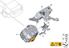 Электронный блок электромашин для BMW F30N 330e B48X (схема запасных частей)