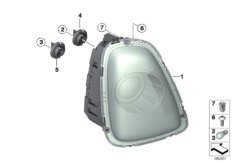 Блок задних фонарей для BMW R56N Coop.S JCW N14 (схема запасных частей)