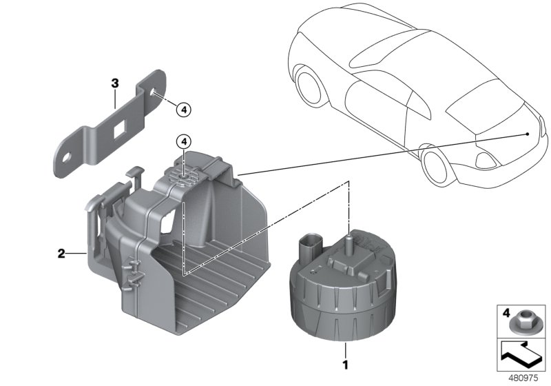 система охранной сигнализации для BMW RR31 Cullinan N74L (схема запчастей)