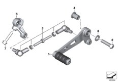 Наружные детали механизма ПП/рычаг ПП для BMW K03 G 310 R (0G01, 0G11) 0 (схема запасных частей)