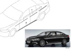 Декоративная полоса для BMW G30 520d B47 (схема запасных частей)