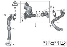 Система нейтрализации ОГ для BMW E92N 316i N43 (схема запасных частей)