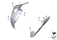 Защита ног для BMW K48 K 1600 GT 17 (0F01, 0F11) 0 (схема запасных частей)