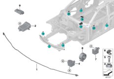 Электрические детали НПБ для BMW RR11 Phantom N74L (схема запасных частей)