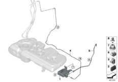 Фильтр с акт.углем/вентил.с.подачи топл. для BMW F60 Cooper B36 (схема запасных частей)