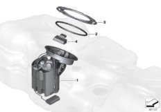 Топливный насос/датчик уровня наполнения для BMW F60 Cooper B36C (схема запасных частей)