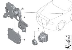 Камера системы ночного видения для BMW RR31 Cullinan N74L (схема запасных частей)