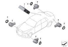 Системы парковки для ROLLS-ROYCE RR12 Phantom EWB N74L (схема запасных частей)