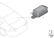 ЭБУ дистанционного радиоуправления для BMW F90 M5 S63M (схема запасных частей)