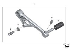 Рычаг переключения передач, регулир. для BMW K51 R 1250 GS Adv. (0J51, 0J53) 0 (схема запасных частей)