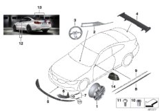 M4 DTM Champion Edition для BMW F82 M4 GTS S55 (схема запасных частей)