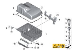 Корпус высоковольтного накопителя для MINI F60 Cooper SE ALL4 B38X (схема запасных частей)