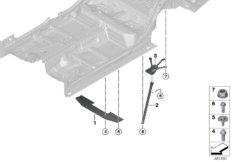 Элемент усиления задней части кузова для BMW G32 640iX B58 (схема запасных частей)