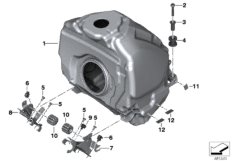 Детали крепления топливного бака для BMW K50 R 1200 GS 17 (0A51, 0A61) 0 (схема запасных частей)