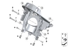 Передний кронштейн для MOTO K02 G 310 GS (0G02, 0G12) 0 (схема запасных частей)