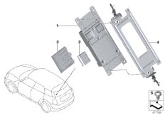 ЭБУ телематических услуг для BMW F54N Cooper B38C (схема запасных частей)