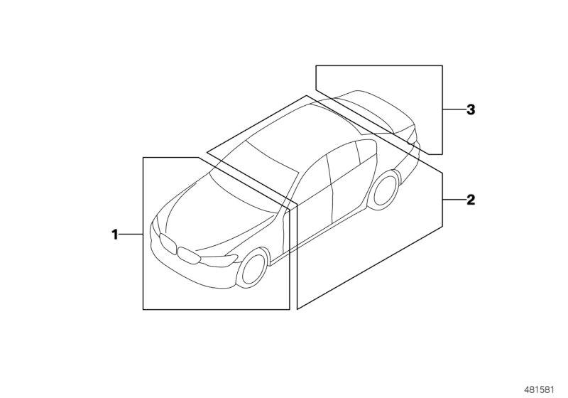 Шильдики для BMW G01 X3 20dX B47D (схема запчастей)