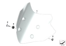 Ветрозащитный щиток для MOTO K02 G 310 GS (0G02, 0G12) 0 (схема запасных частей)