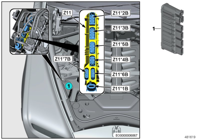 Встроенный модуль питания для BMW RR11 Phantom N74L (схема запчастей)