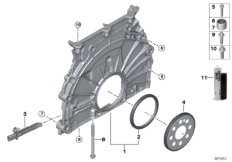 Крышка блока ГРМ для BMW F48 X1 18i B38C (схема запасных частей)