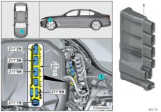 Встроенный модуль питания Z11 для BMW G30 530i B48D (схема запасных частей)