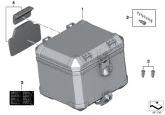 Алюминиевый топкейс для MOTO K51 R 1250 GS Adv. (0J51, 0J53) 0 (схема запасных частей)