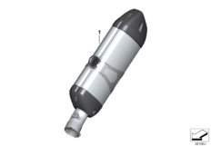 Задняя часть глушителя хромированная для MOTO K50 R 1200 GS 17 (0A51, 0A61) 0 (схема запасных частей)