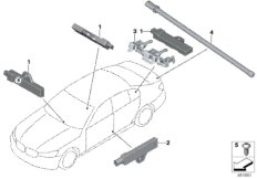 Детали антенны комфортного доступа для BMW G12N 730Li B48D (схема запасных частей)
