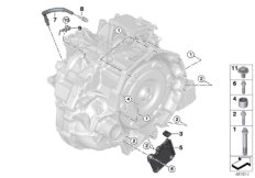 Крепление/ система вентиляции КПП для MINI F60 Cooper SE ALL4 B38X (схема запасных частей)