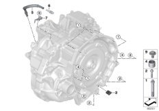 Крепление/дополнит.элементы КПП для BMW F57 Cooper SD B47 (схема запасных частей)
