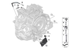 Крепление/ система вентиляции КПП для BMW F39 X2 18i B32 (схема запасных частей)