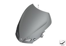 Тонир.матированный ветрозащитный щиток для BMW K71 F 800 GT 17 (0B53, 0B63) 0 (схема запасных частей)