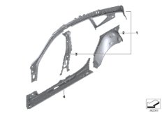 Боковой каркас Внутр для BMW G32 620dX B47D (схема запасных частей)