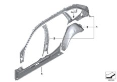 Боковой каркас Внутр для BMW G31 520i B48 (схема запасных частей)