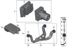 Гидроагрегат DSC/кронштейн для ROLLS-ROYCE RR11 Phantom N74L (схема запасных частей)