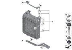 Масляный радиатор для ROLLS-ROYCE RR4 Ghost EWB N74R (схема запасных частей)