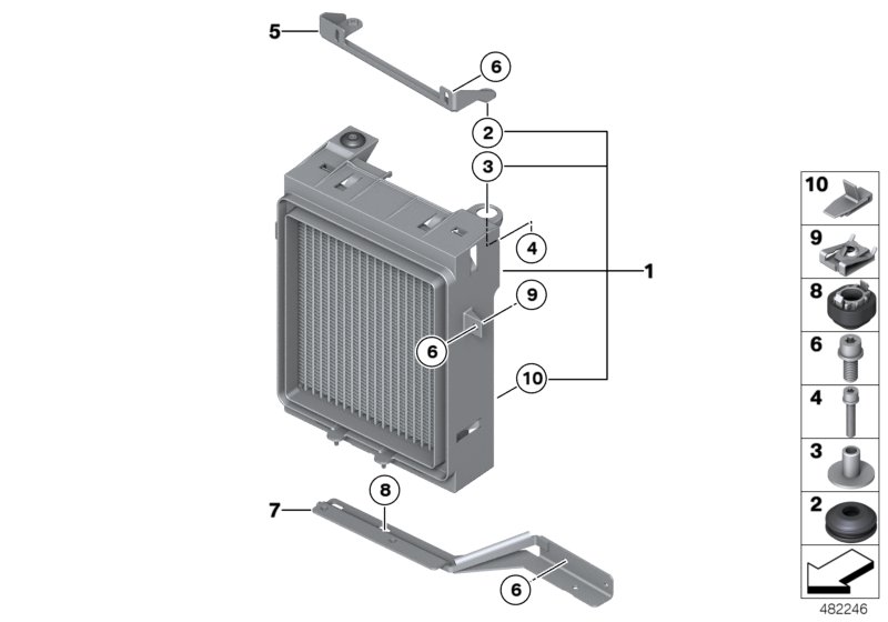Масляный радиатор для ROLLS-ROYCE RR6 Dawn N74R (схема запчастей)