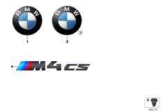 Эмблемы / надписи для BMW F82N M4 CS S55 (схема запасных частей)