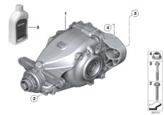 редуктор главной передачи для BMW F30N 330e B48X (схема запасных частей)