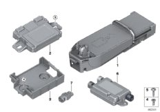 Детали телефония беспроводная зарядка для BMW F33 425d N47S1 (схема запасных частей)