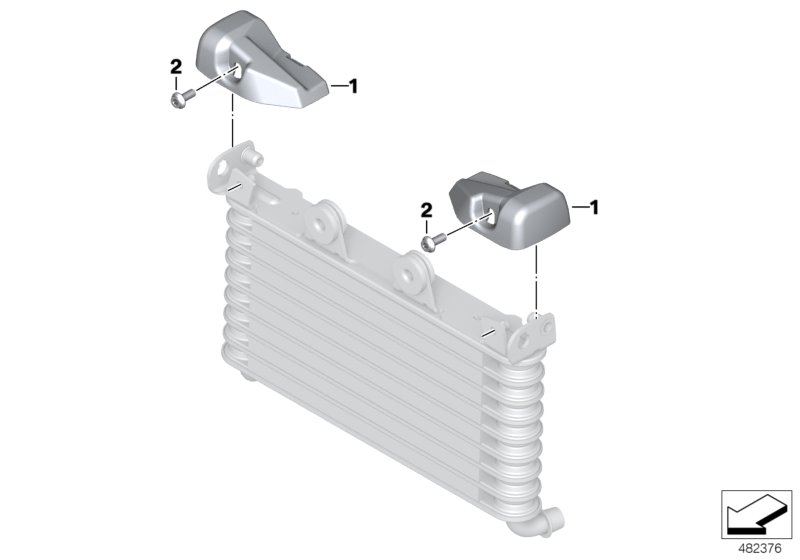 Накладка пластины масляного радиатора для BMW K33 R nineT Urban G/S (0J41, 0J43) 0 (схема запчастей)