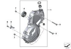 Крышка картера двигателя Л для MOTO K49 S 1000 XR (0D03, 0D13) 0 (схема запасных частей)