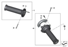 Ручка руля обогреваемая для MOTO K75 F 800 GS Adve. 16 (0B55, 0B65) 0 (схема запасных частей)