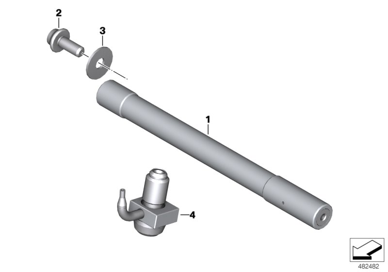 Масляная трубка / масляная форсунка для BMW K03 G 310 R (0G01, 0G11) 0 (схема запчастей)