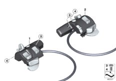 Комбинированный выключатель на руле для MOTO 89V3 K 1200 LT 99 (0545,0555) 0 (схема запасных частей)